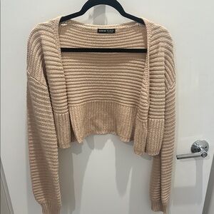 Beige Shrug Sweater